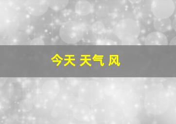 今天 天气 风